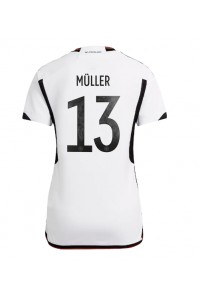 Duitsland Thomas Muller #13 Voetbaltruitje Thuis tenue Dames WK 2022 Korte Mouw